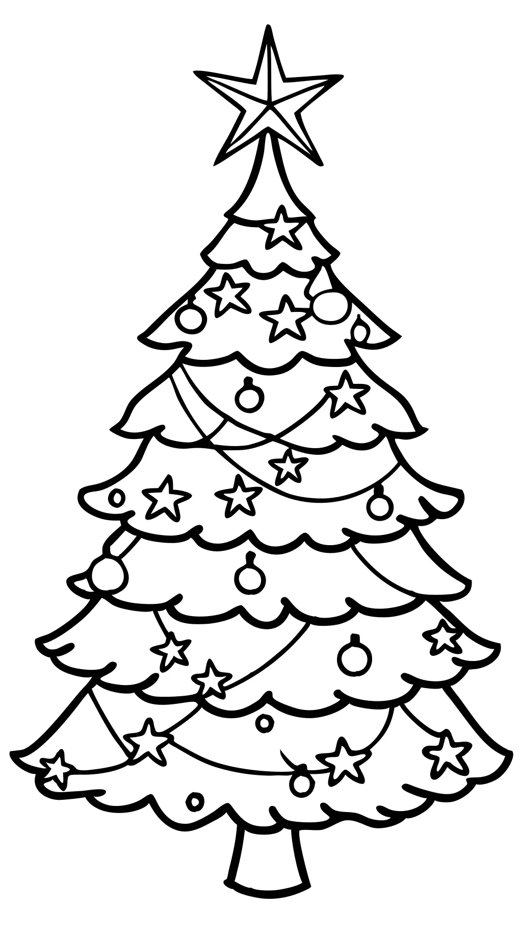 printable christmas tree coloring page